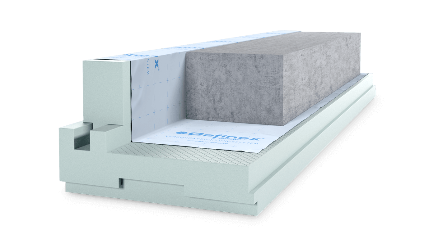 hoch druckfestes System zur Dämmung und Schlung der Bodenplatte oder Fundamentplatte